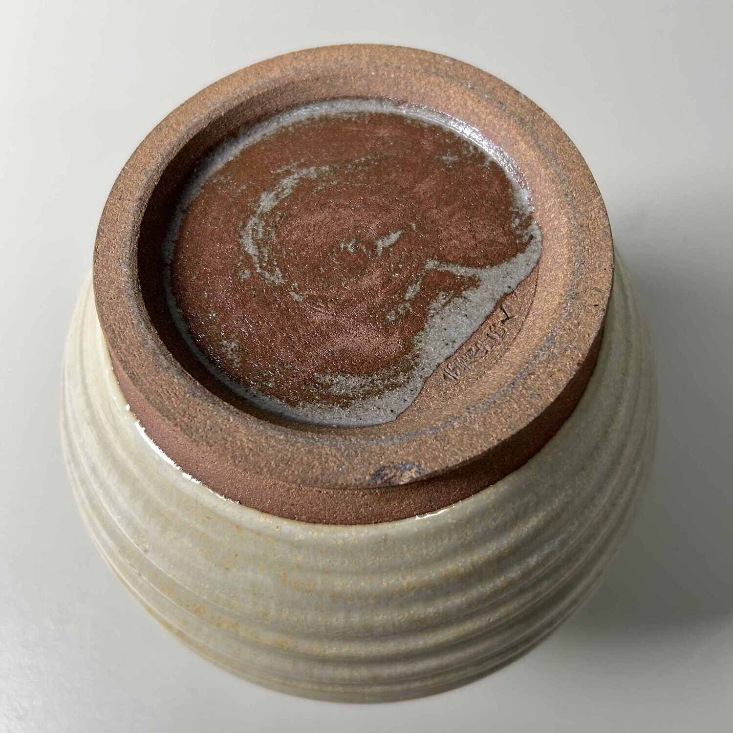 Earthenware Kyo-Yaki Ikebana Flower Vase, Japan.