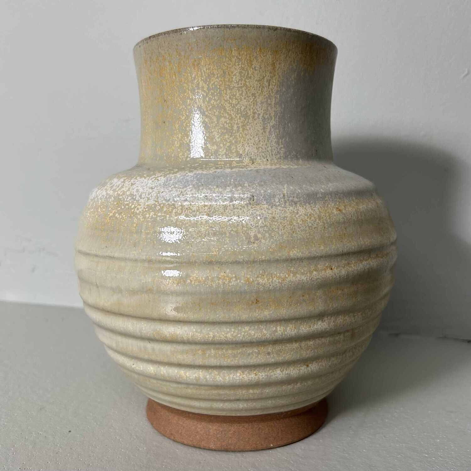 Earthenware Kyo-Yaki Ikebana Flower Vase, Japan.