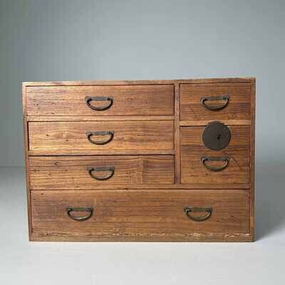 Small Tansu, Japanese Traditional Chest of Drawers, Taishō Period.