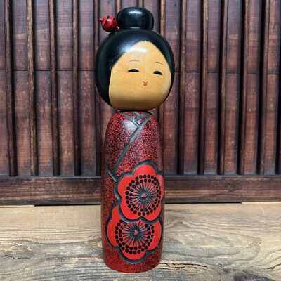 Zeldzame Creatieve Kokeshi door Sato Kouson, Japan.