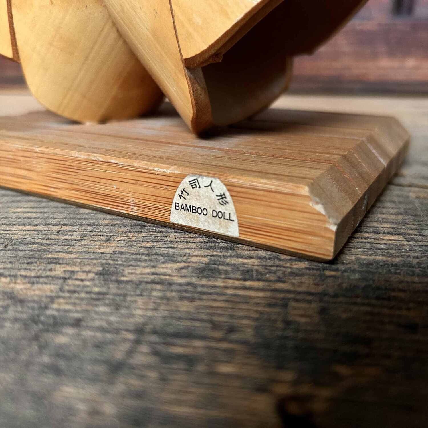 Vintage Bamboo Doll Kokeshi, Japan.