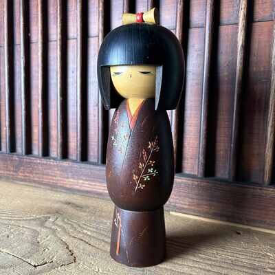 Vintage Sosaku Kokeshi by Sadao Kishi, Japan.