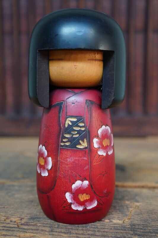 Vintage Gunma Kokeshi door Masae Fujikawa, Japan.