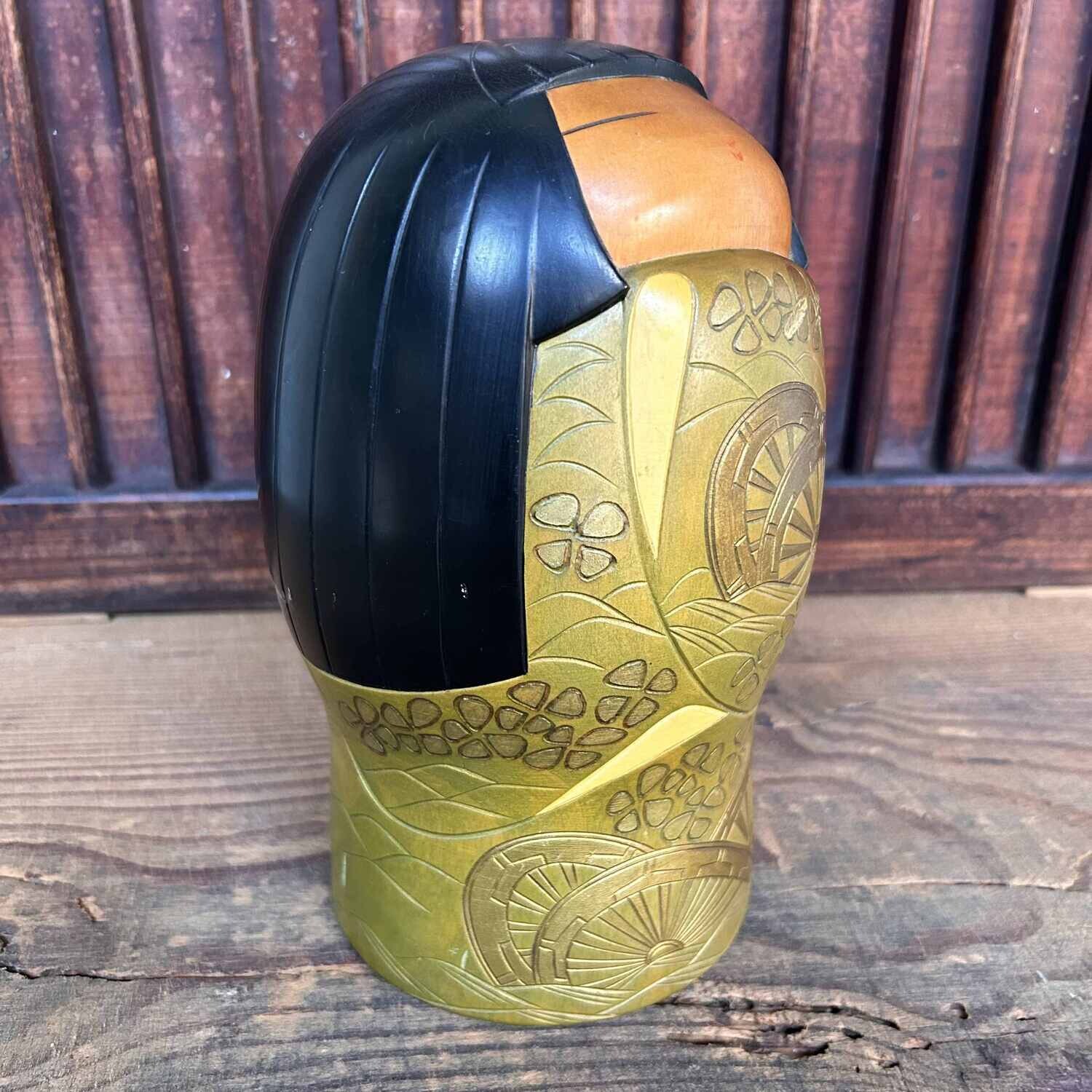 Vintage Sosaku Kokeshi door Yoshida Takashi 吉田 多加志, 'Tamayura / A moment', Japan.