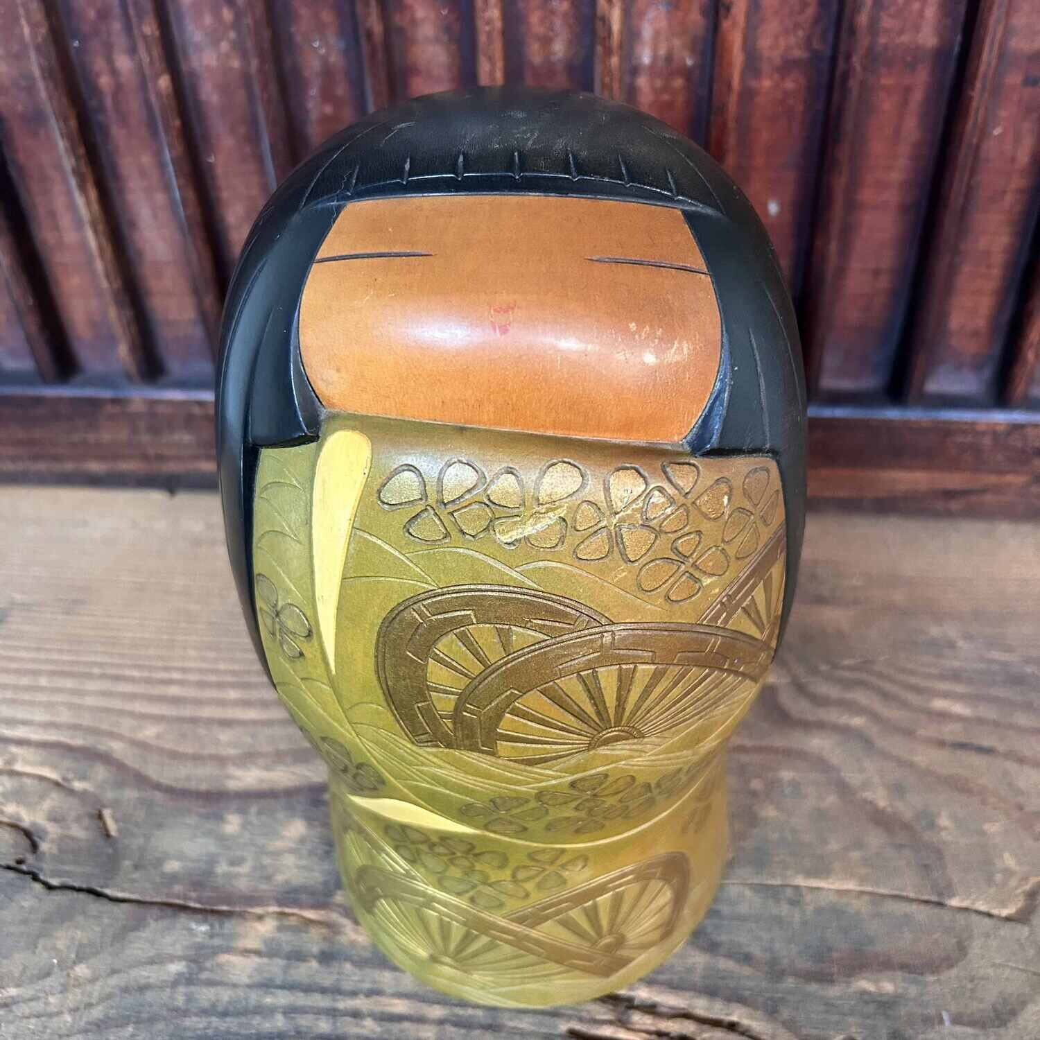 Vintage Sosaku Kokeshi door Yoshida Takashi 吉田 多加志, 'Tamayura / A moment', Japan.