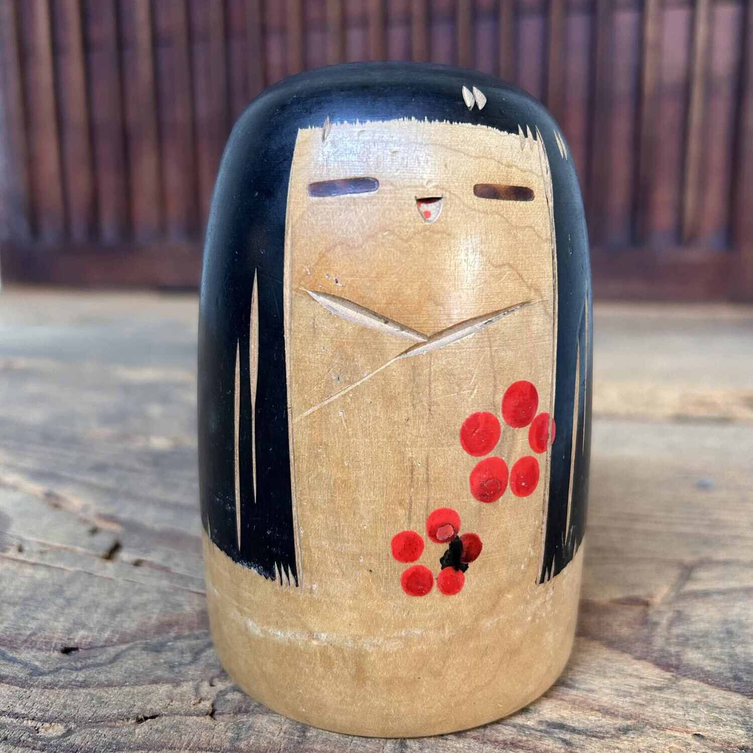 Vintage Sosaku Kokeshi door Sanpei Yamanaka, Japan.