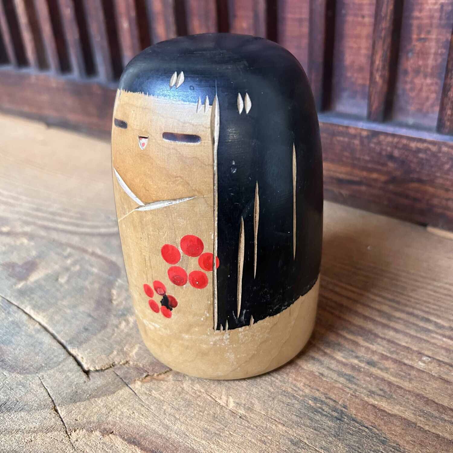 Vintage Sosaku Kokeshi door Sanpei Yamanaka, Japan.