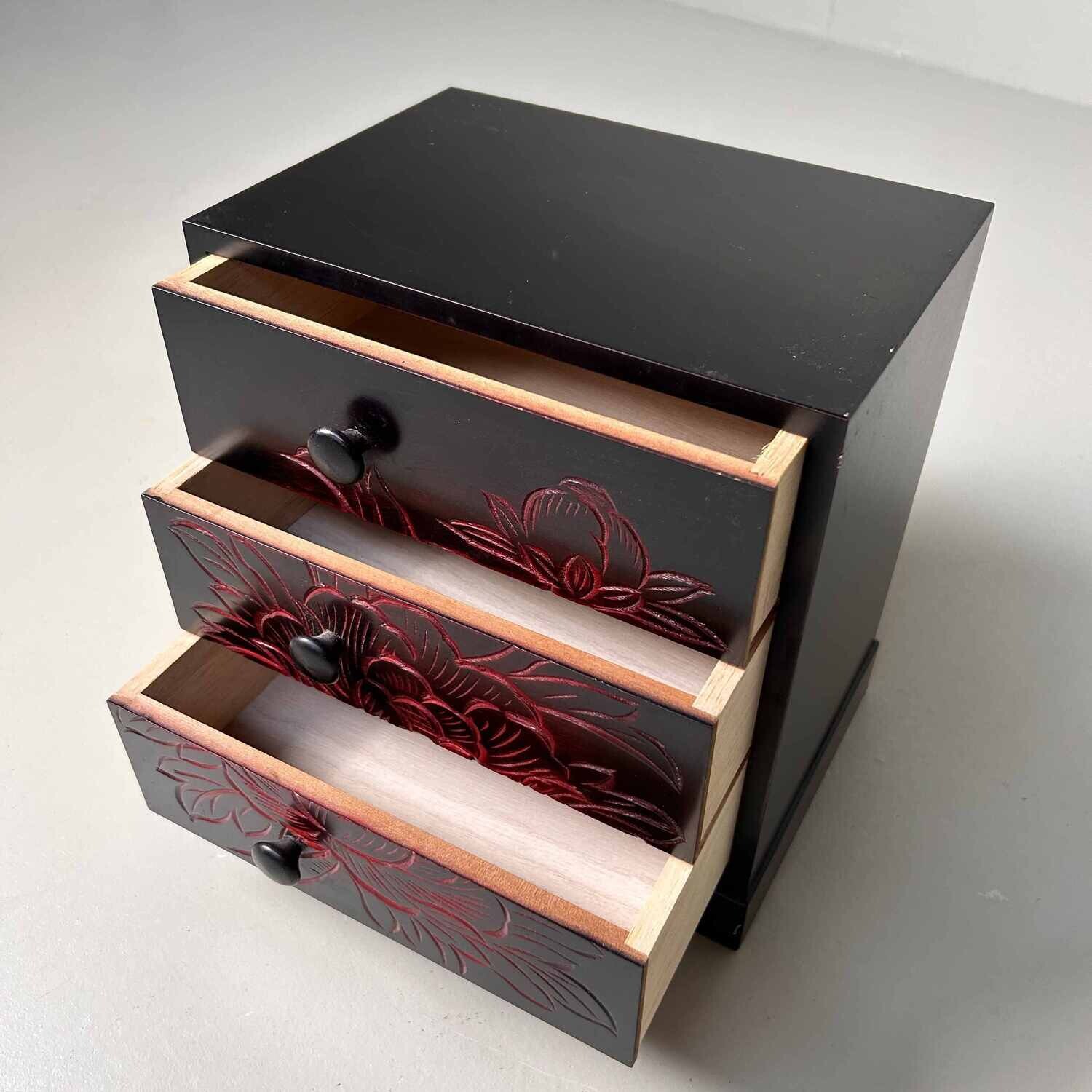 Vintage Haribako Sewing Box, 1980s, Japan.