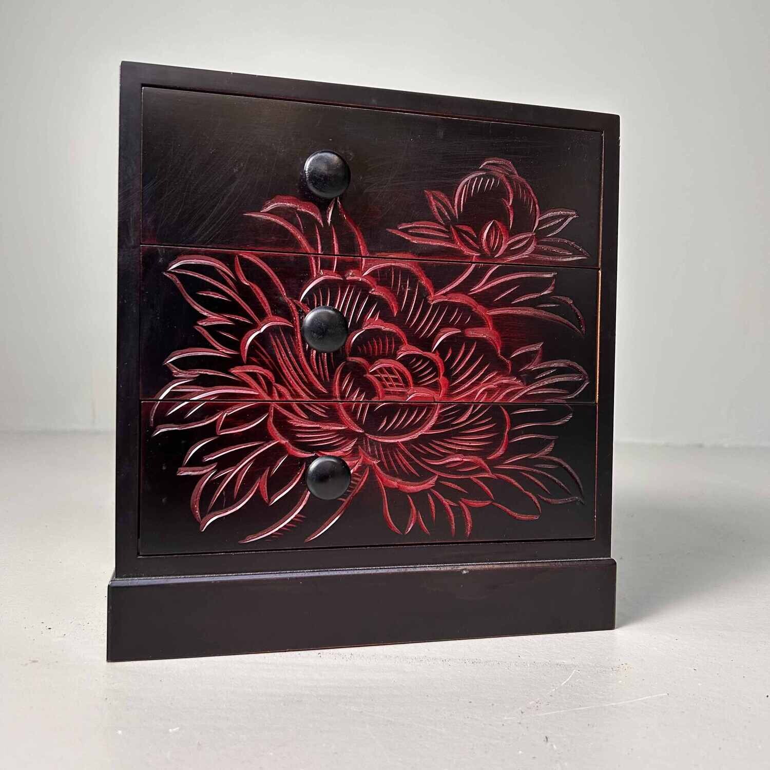 Vintage Haribako Sewing Box, 1980s, Japan.