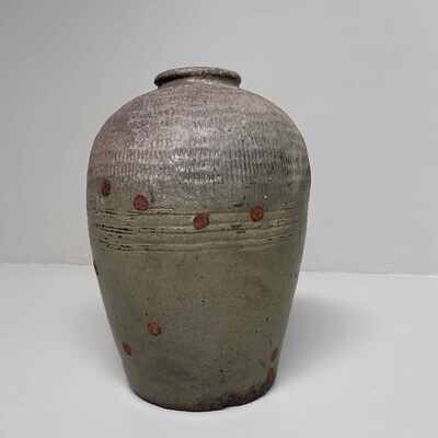 Antieke Tokoname (常滑) Tsubo Kruik, Meiji-periode, Japan.