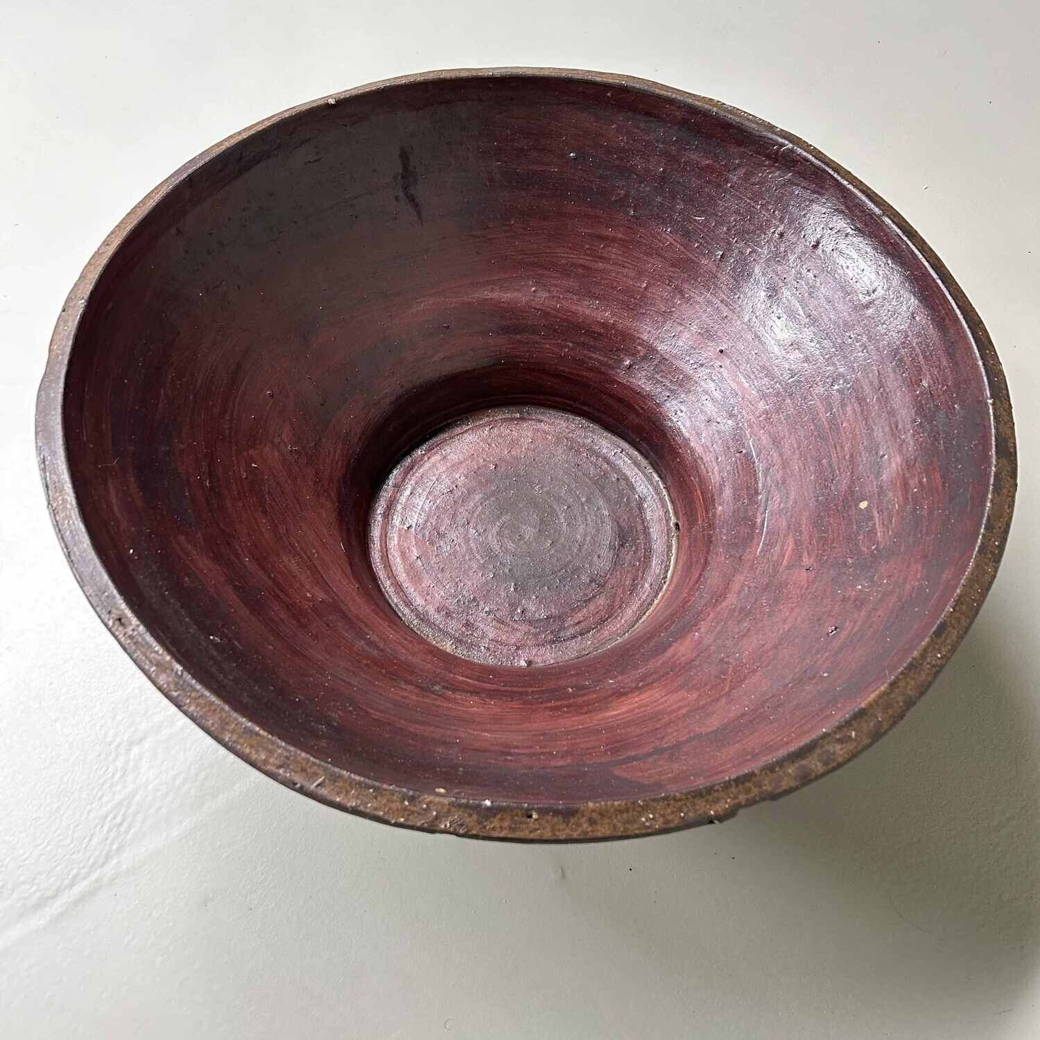 Large Organic Ikebana Planter, Bizen Pottery, Japan.