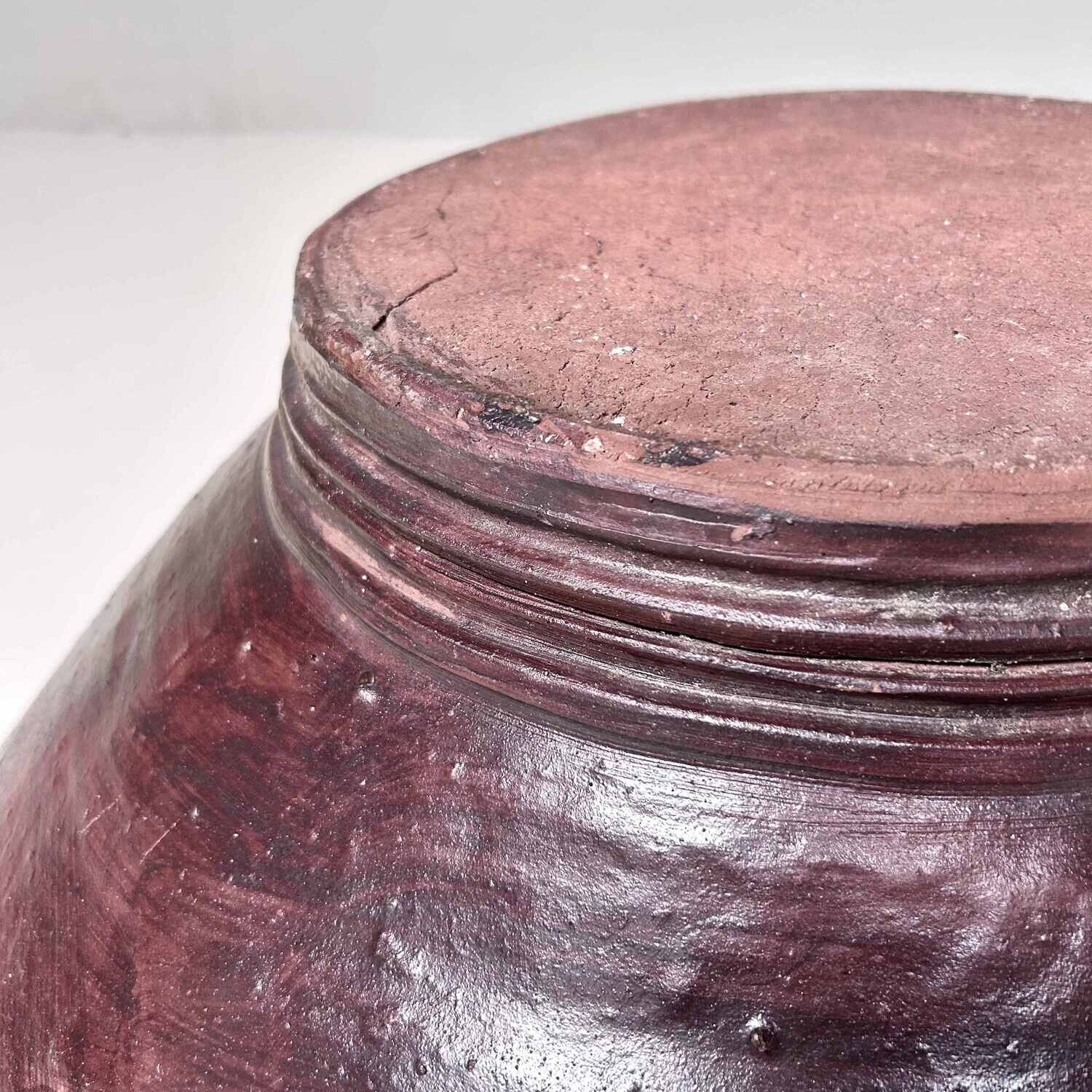 Large Organic Ikebana Planter, Bizen Pottery, Japan.