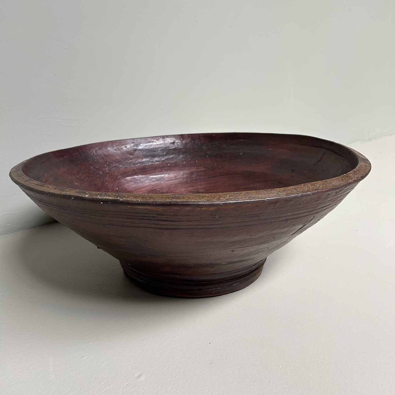 Large Organic Ikebana Planter, Bizen Pottery, Japan.