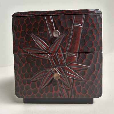 Kamakura Bori Haribako 針 箱  'Bamboo' Tansu Sewing Cabinet, Japan.