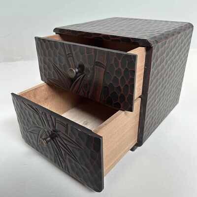 Kamakura Bori Haribako 針 箱  'Bamboo' Tansu Sewing Cabinet, Japan.