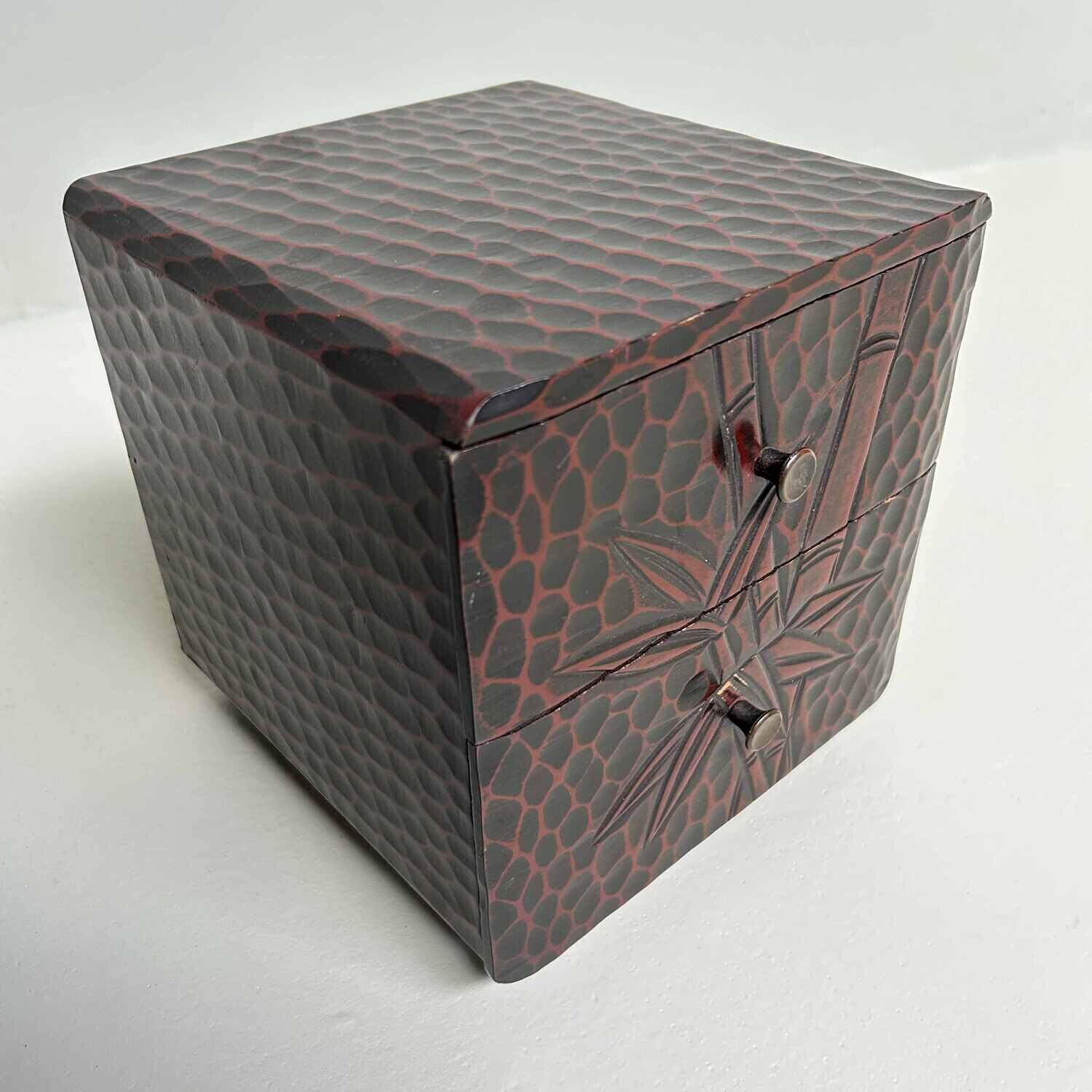 Kamakura Bori Haribako 針 箱  'Bamboo' Tansu Sewing Cabinet, Japan.