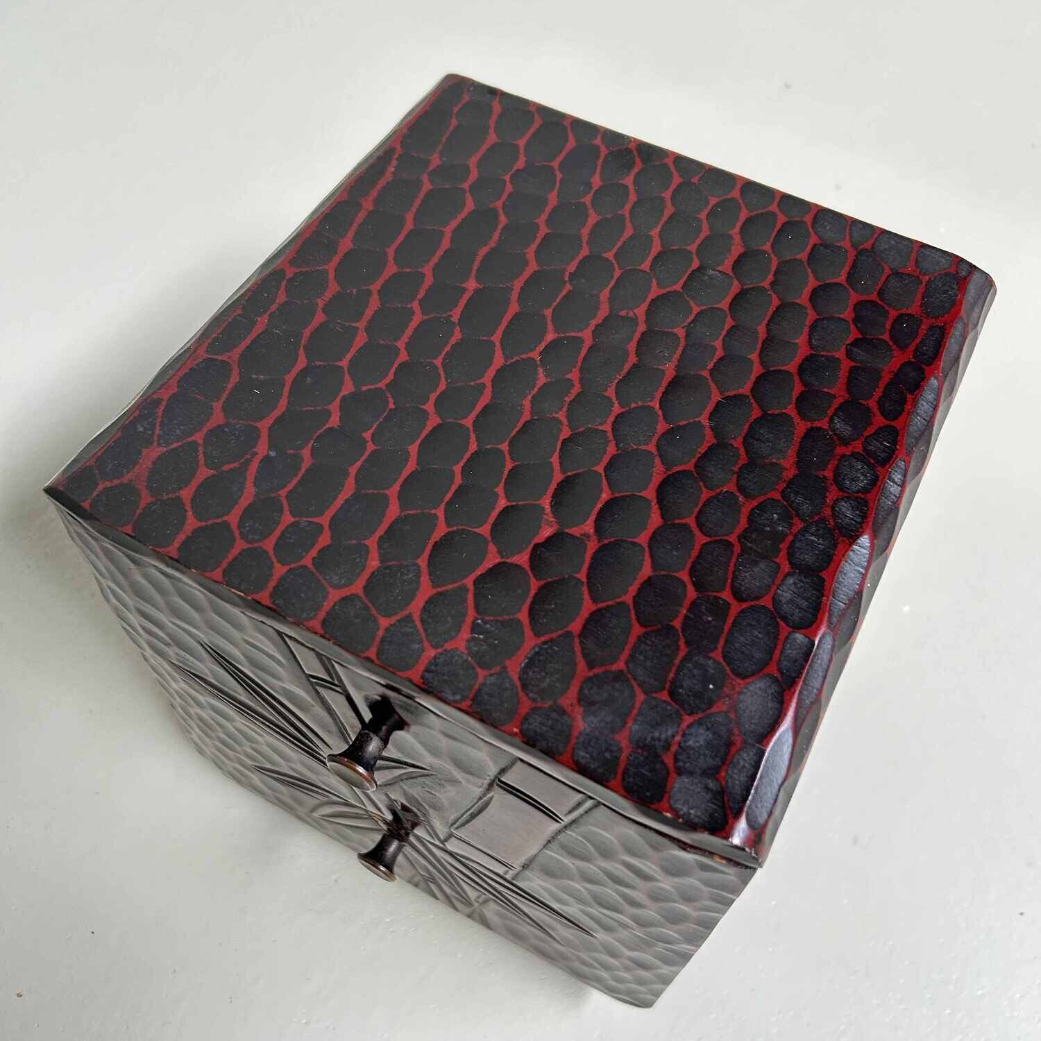 Kamakura Bori Haribako 針 箱  'Bamboo' Tansu Sewing Cabinet, Japan.