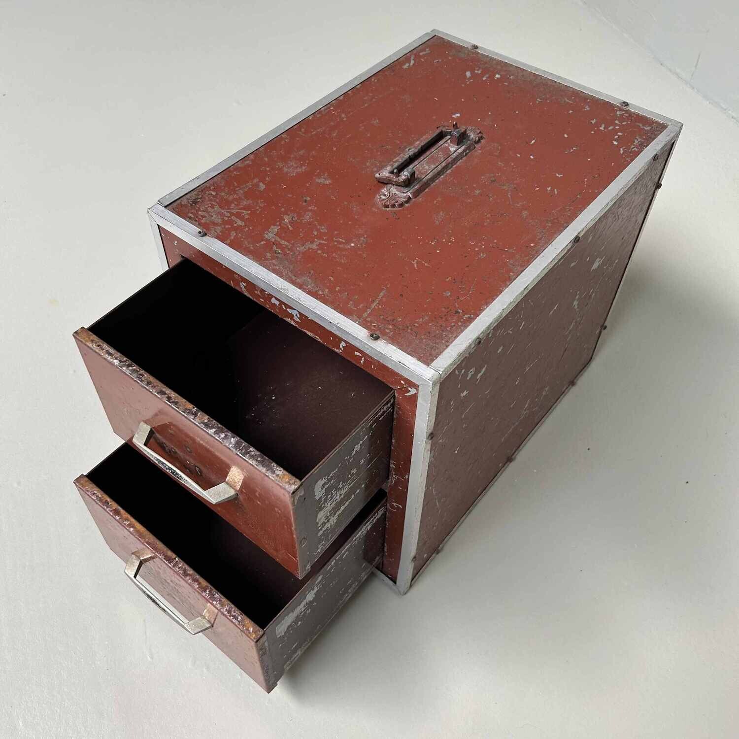 Metal Drawer Cabinet, 'Reception' 受付, Shōwa Period.