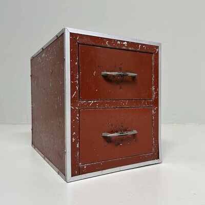 Metal Drawer Cabinet, 'Reception' 受付, Shōwa Period.