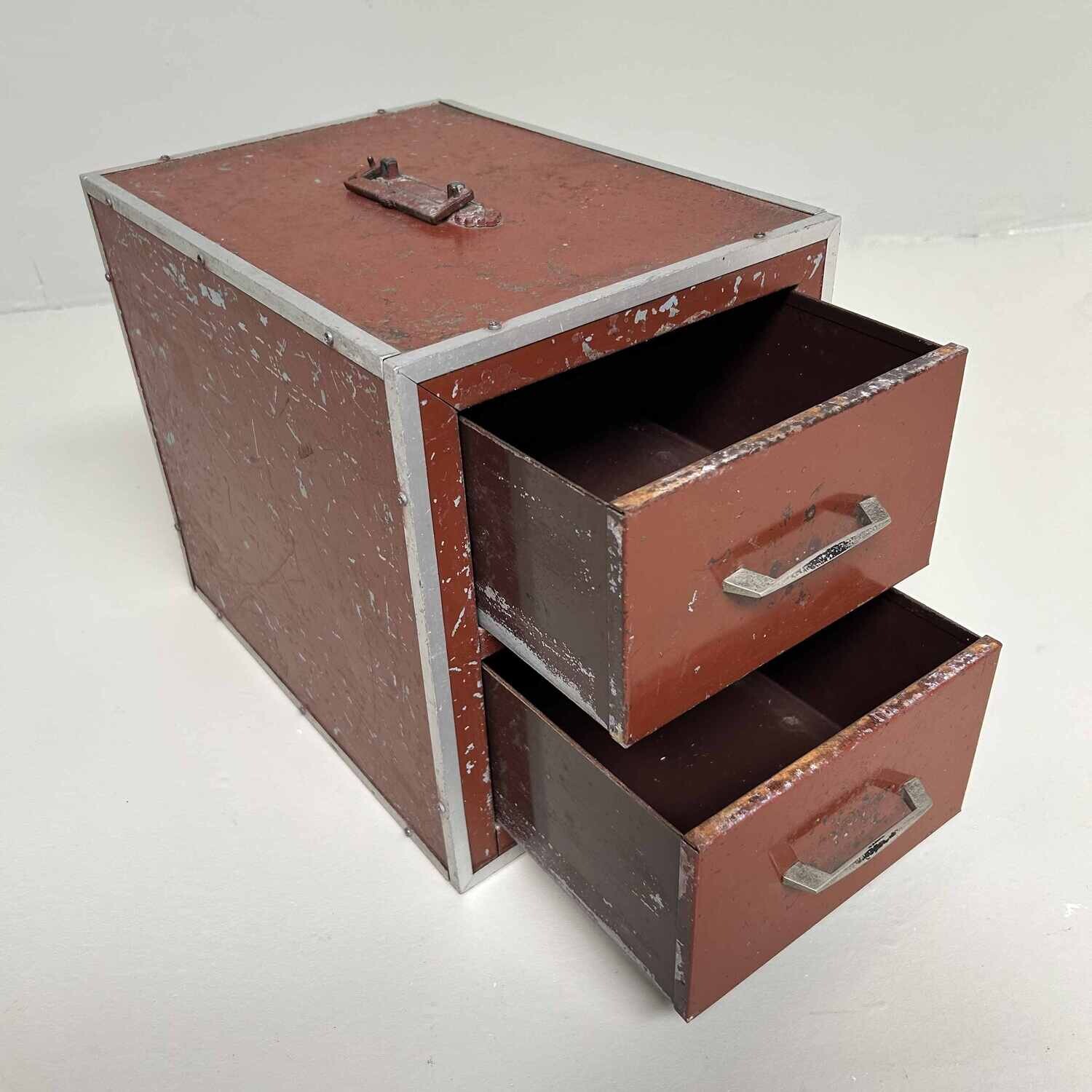 Metal Drawer Cabinet, 'Reception' 受付, Shōwa Period.