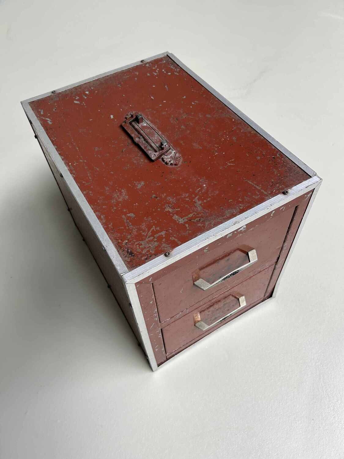 Metal Drawer Cabinet, 'Reception' 受付, Shōwa Period.