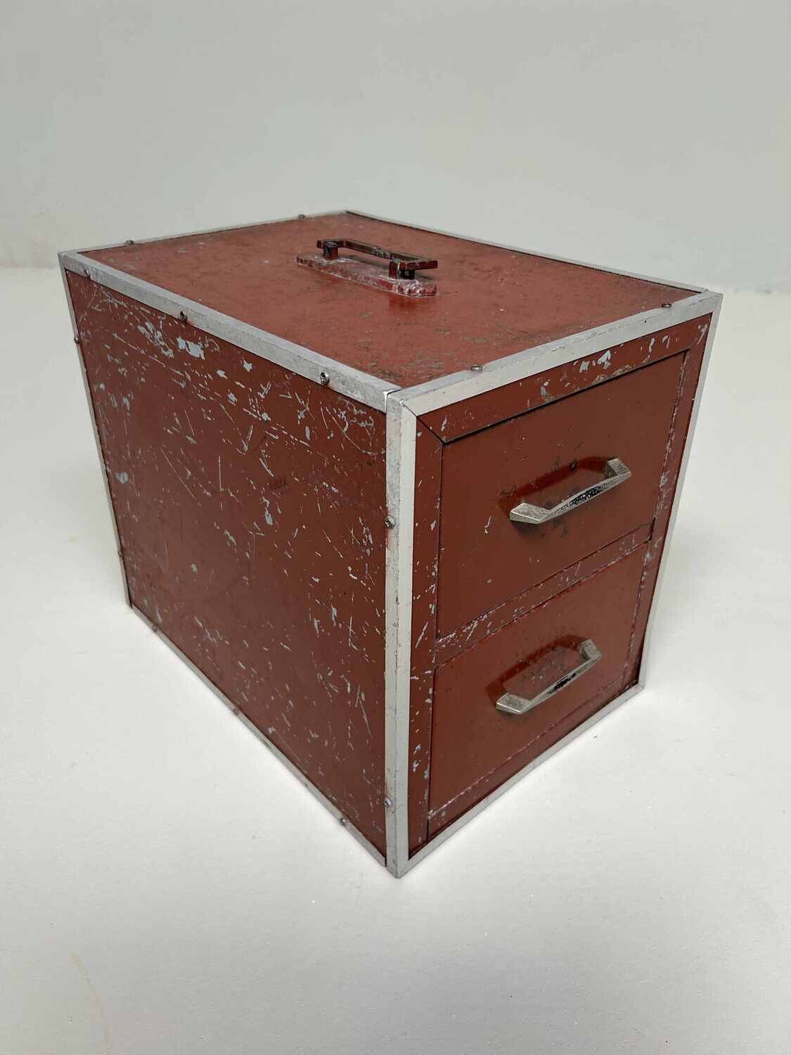 Metal Drawer Cabinet, 'Reception' 受付, Shōwa Period.