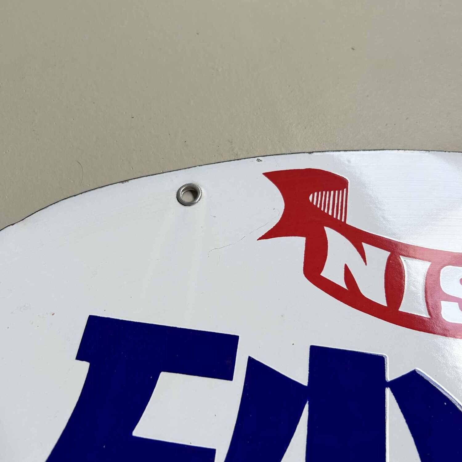 Vintage Advertising Sign 日新製糖販売店 Nissin Sugar, 1980s, Japan.