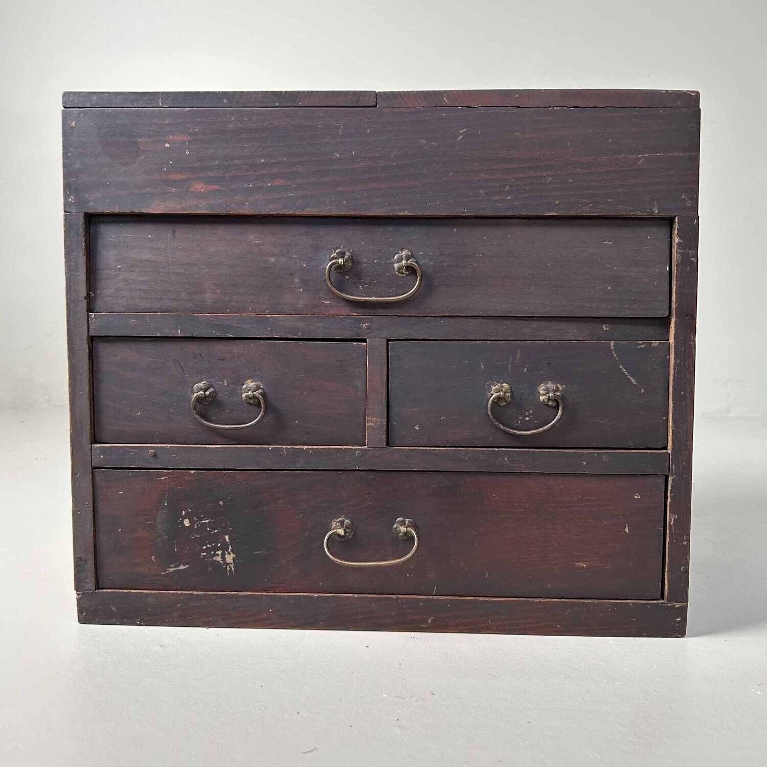 Japanese Haribako 針箱 Sewing Cabinet, Meiji Period.