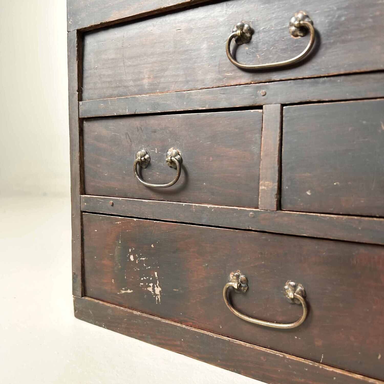 Japanese Haribako 針箱 Sewing Cabinet, Meiji Period.