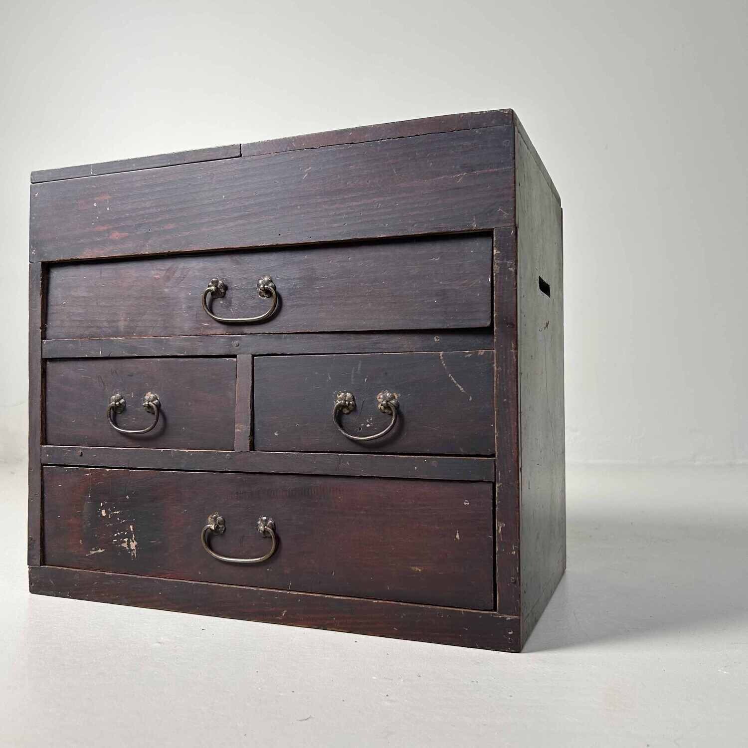 Japanese Haribako 針箱 Sewing Cabinet, Meiji Period.