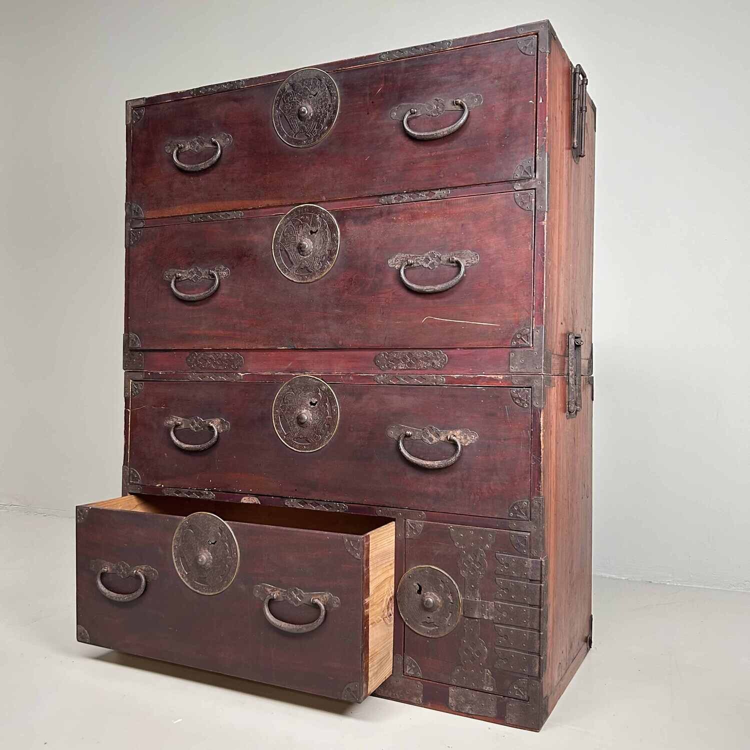 Japanse Traditionele Tansu Ladekast, Meiji-periode.