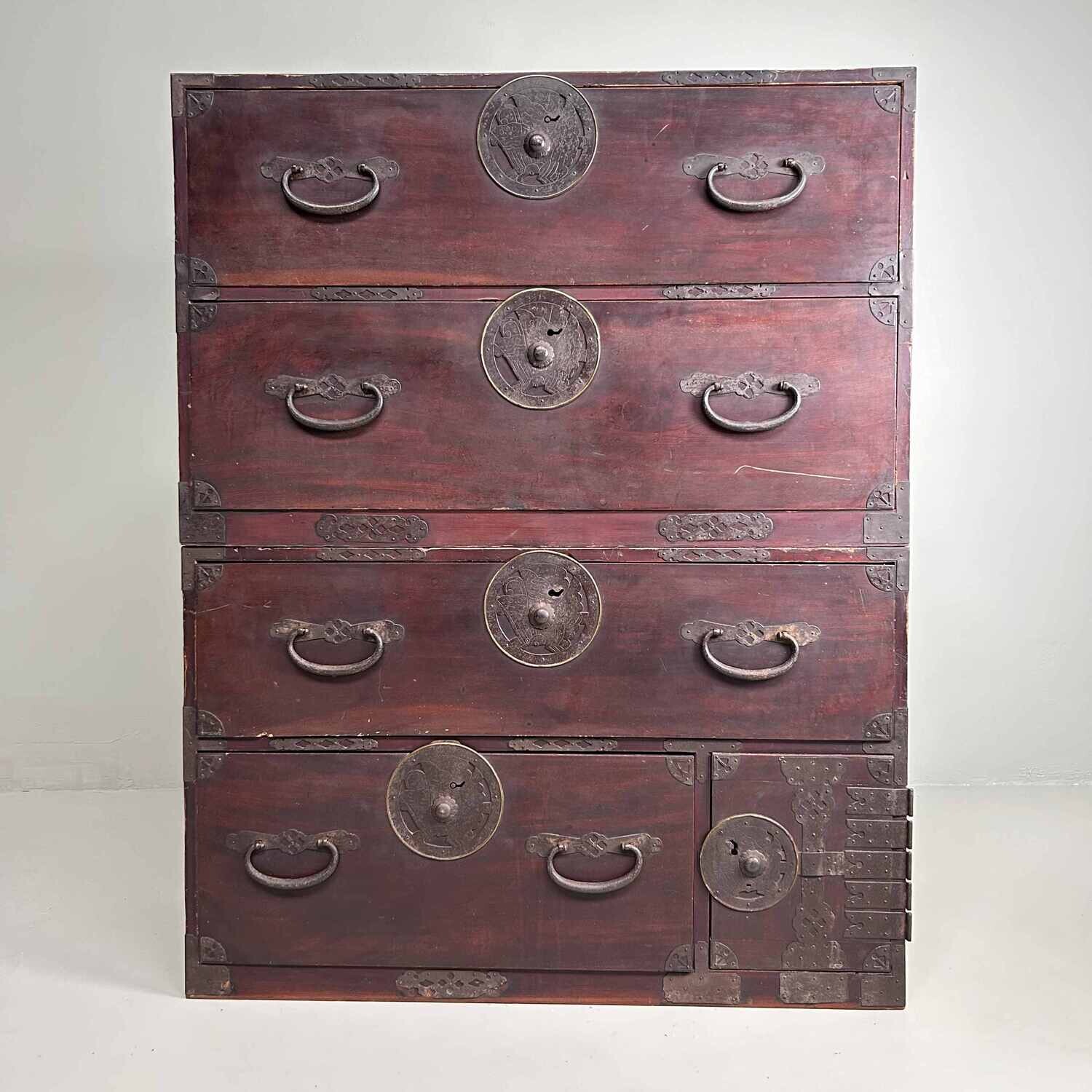Japanse Traditionele Tansu Ladekast, Meiji-periode.