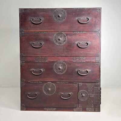 Japanse Traditionele Tansu Ladekast, Meiji-periode.