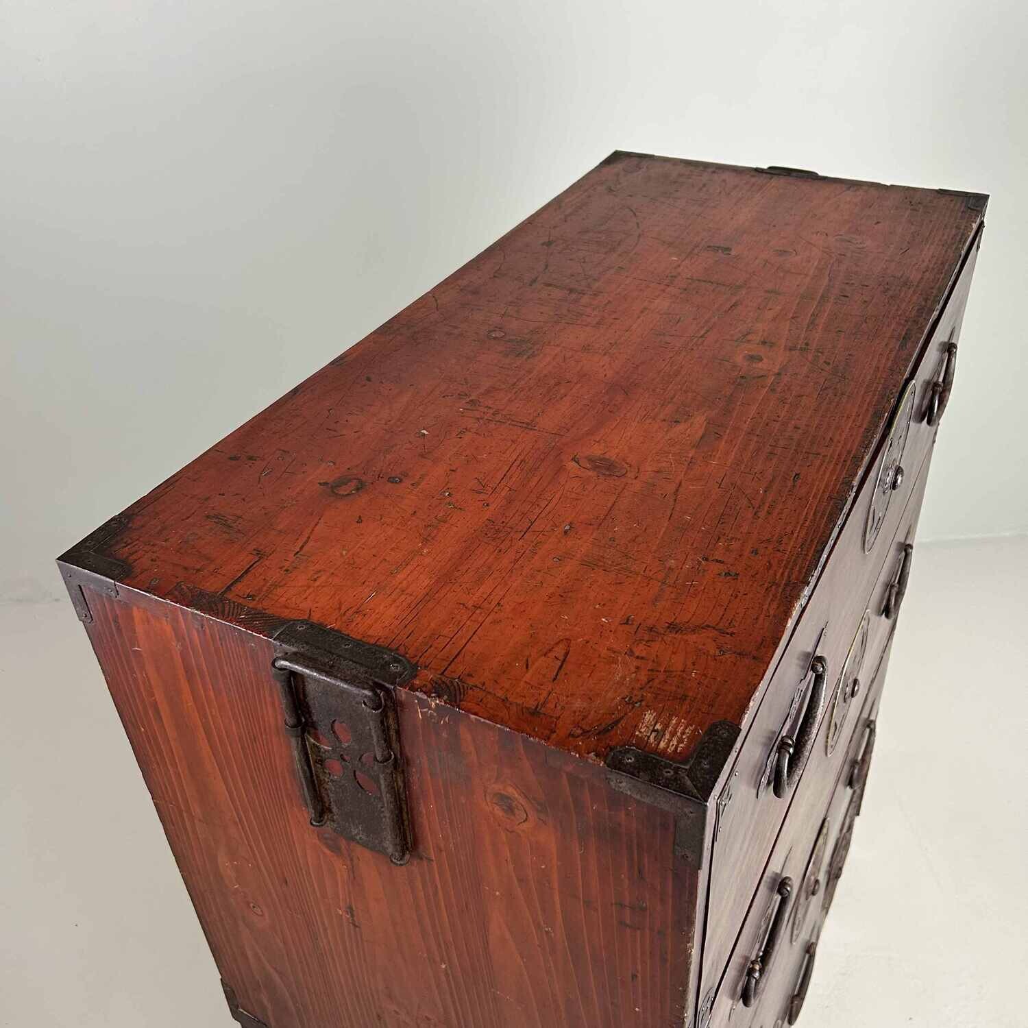 Japanse Traditionele Tansu Ladekast, Meiji-periode.