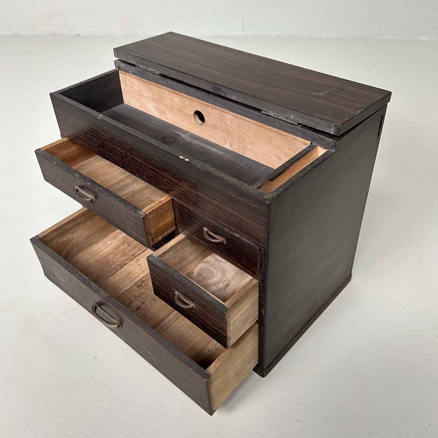 Authentic Japanese Haribako 針箱 Sewing Box, Shōwa Period.