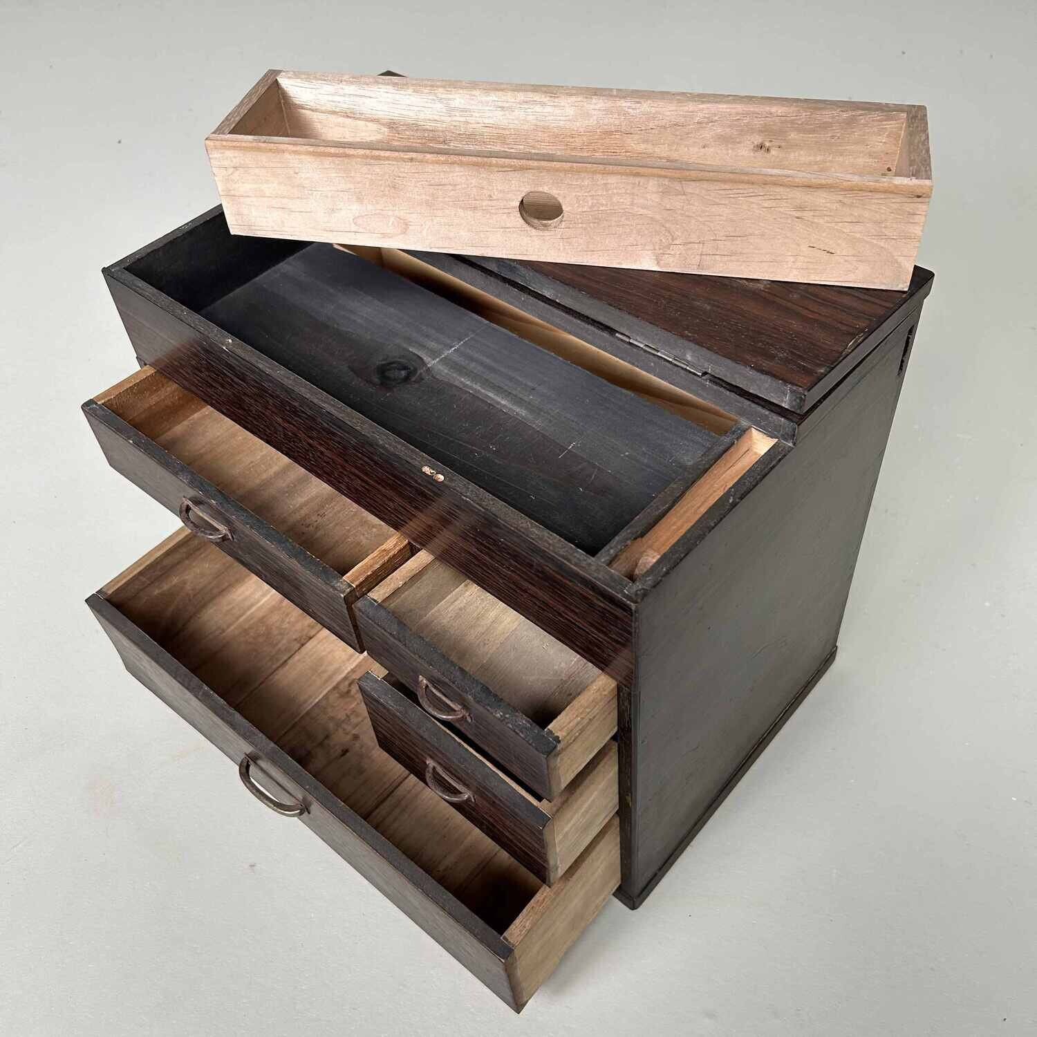 Authentic Japanese Haribako 針箱 Sewing Box, Shōwa Period.