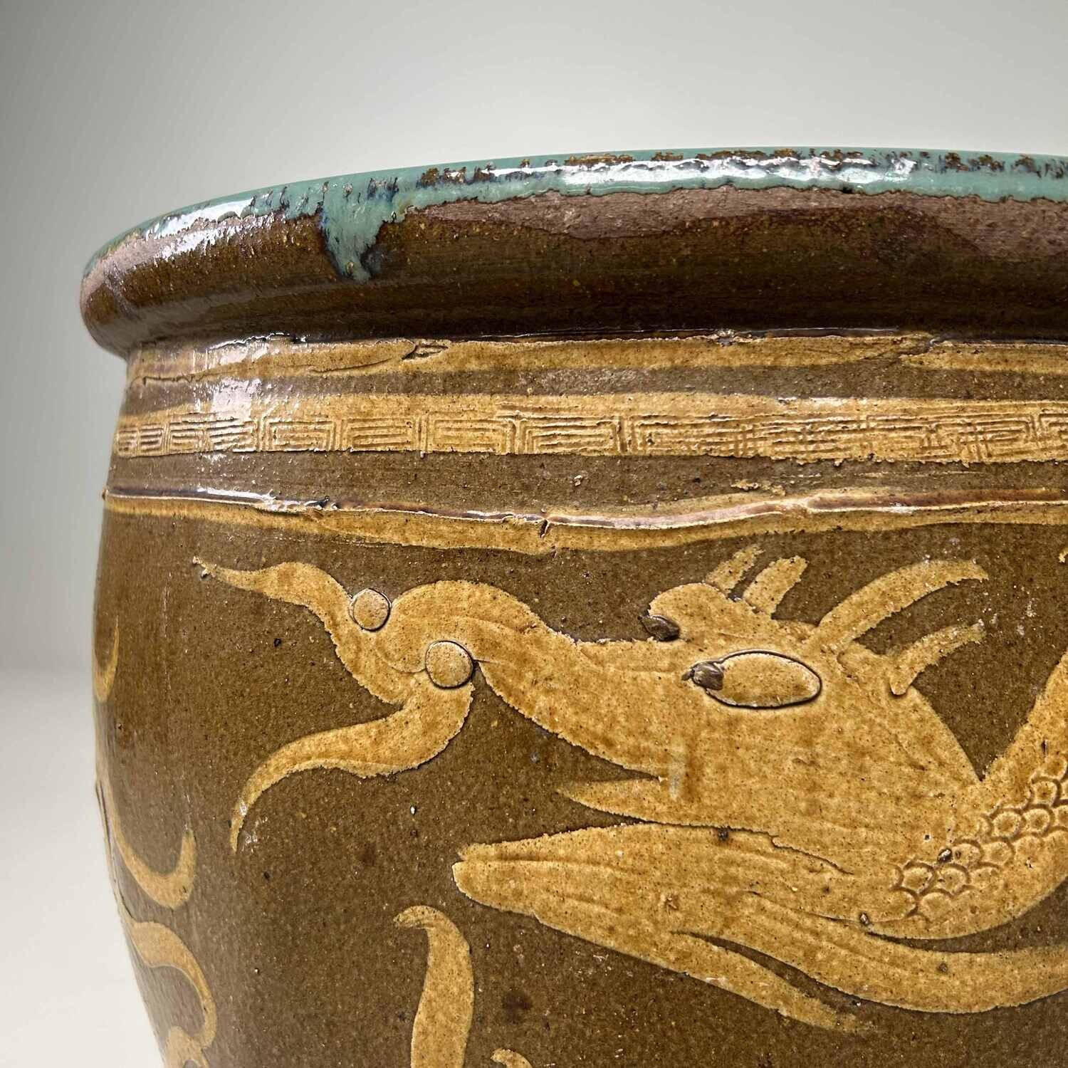 Ryū Mizubachi, Traditionele Waterpot, 'Dragon', Taishō, Japan.