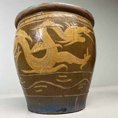 Ryū Mizubachi, Traditional Water Pot, 'Dragon', Taishō Era, Japan.