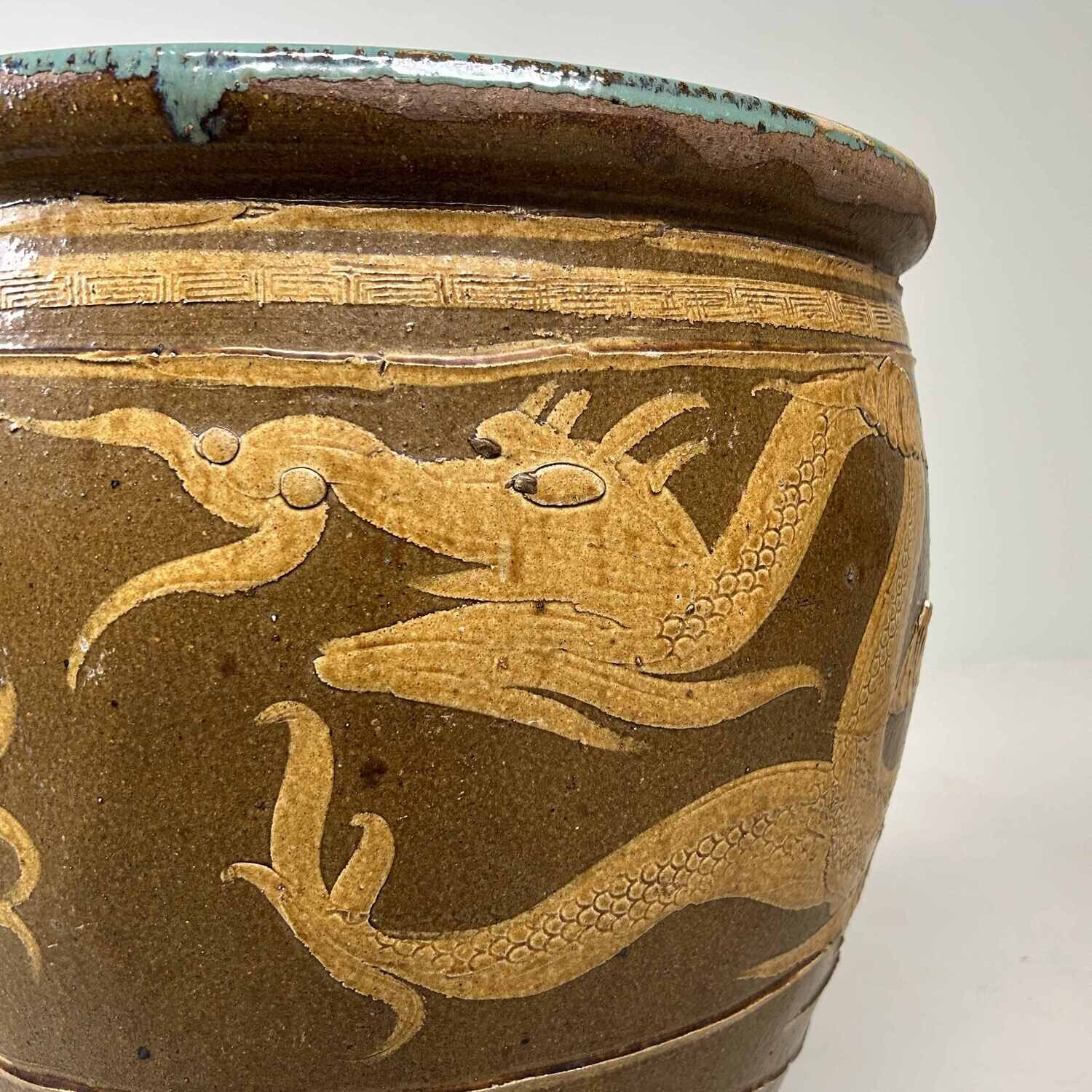 Ryū Mizubachi, Traditionele Waterpot, 'Dragon', Taishō, Japan.