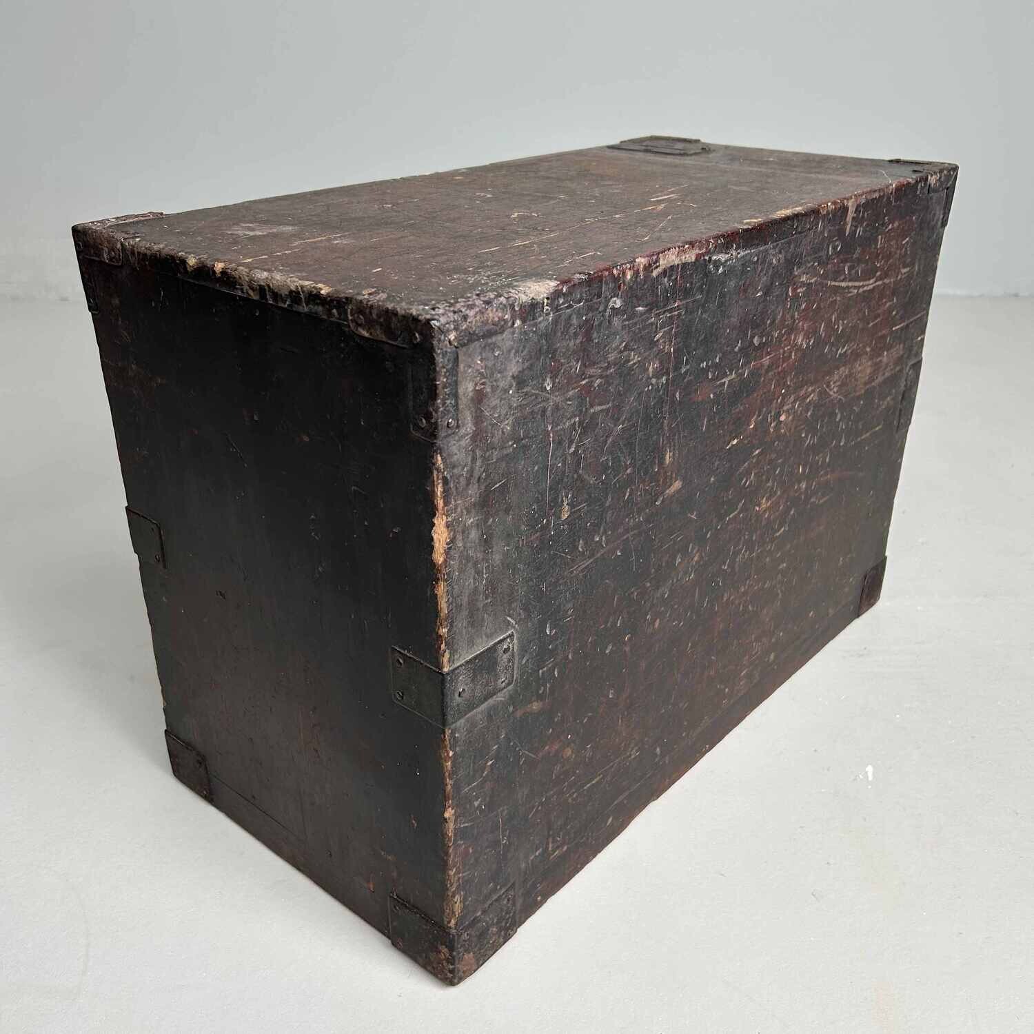 Antique Kake-suzuri (懸硯) Document Cabinet, Meiji Period, Japan.