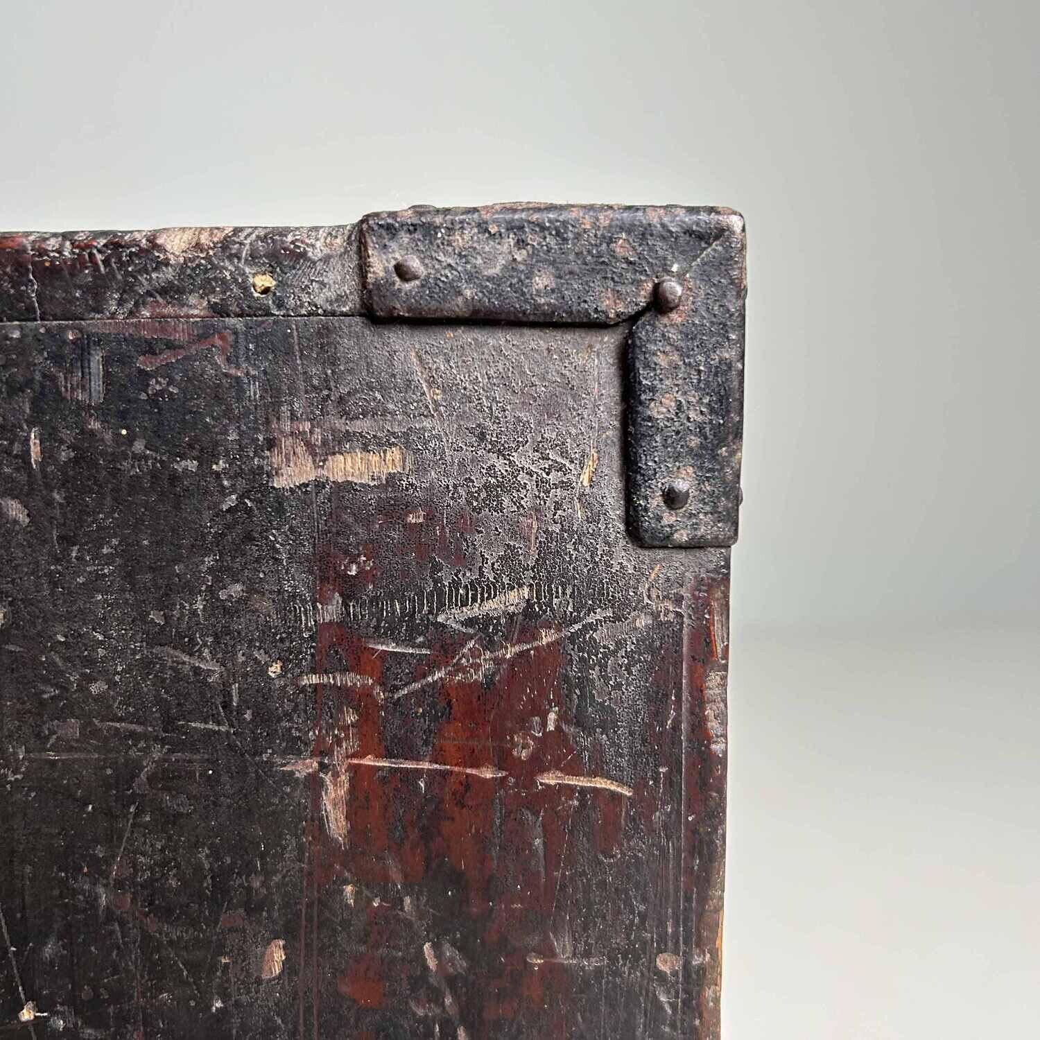 Antique Kake-suzuri (懸硯) Document Cabinet, Meiji Period, Japan.