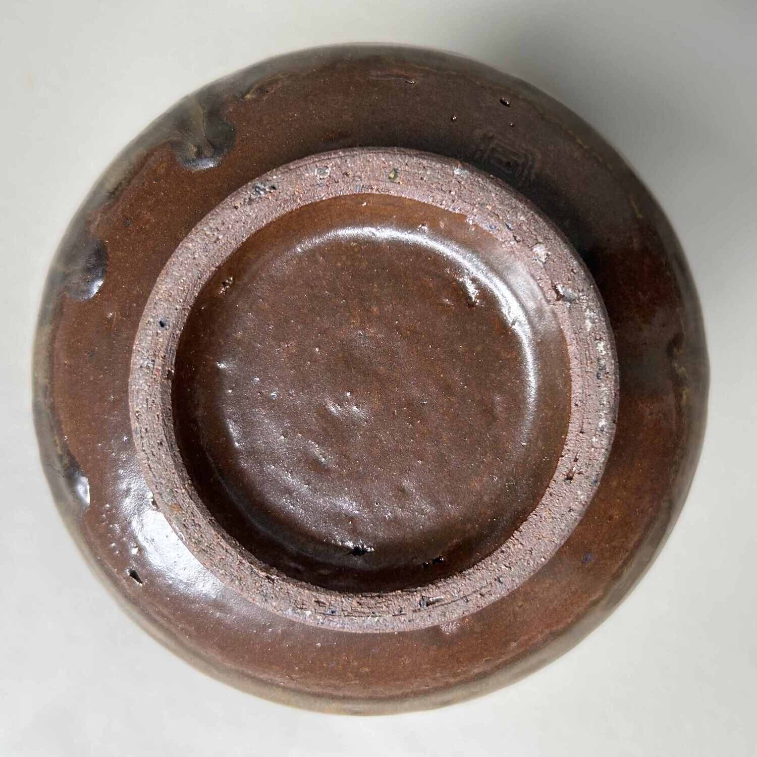 Wood-Fired Ceramic Ikebana Flower Vase, (Hizen) Kuromuta Yaki, Maruta Nobumasa, Japan.