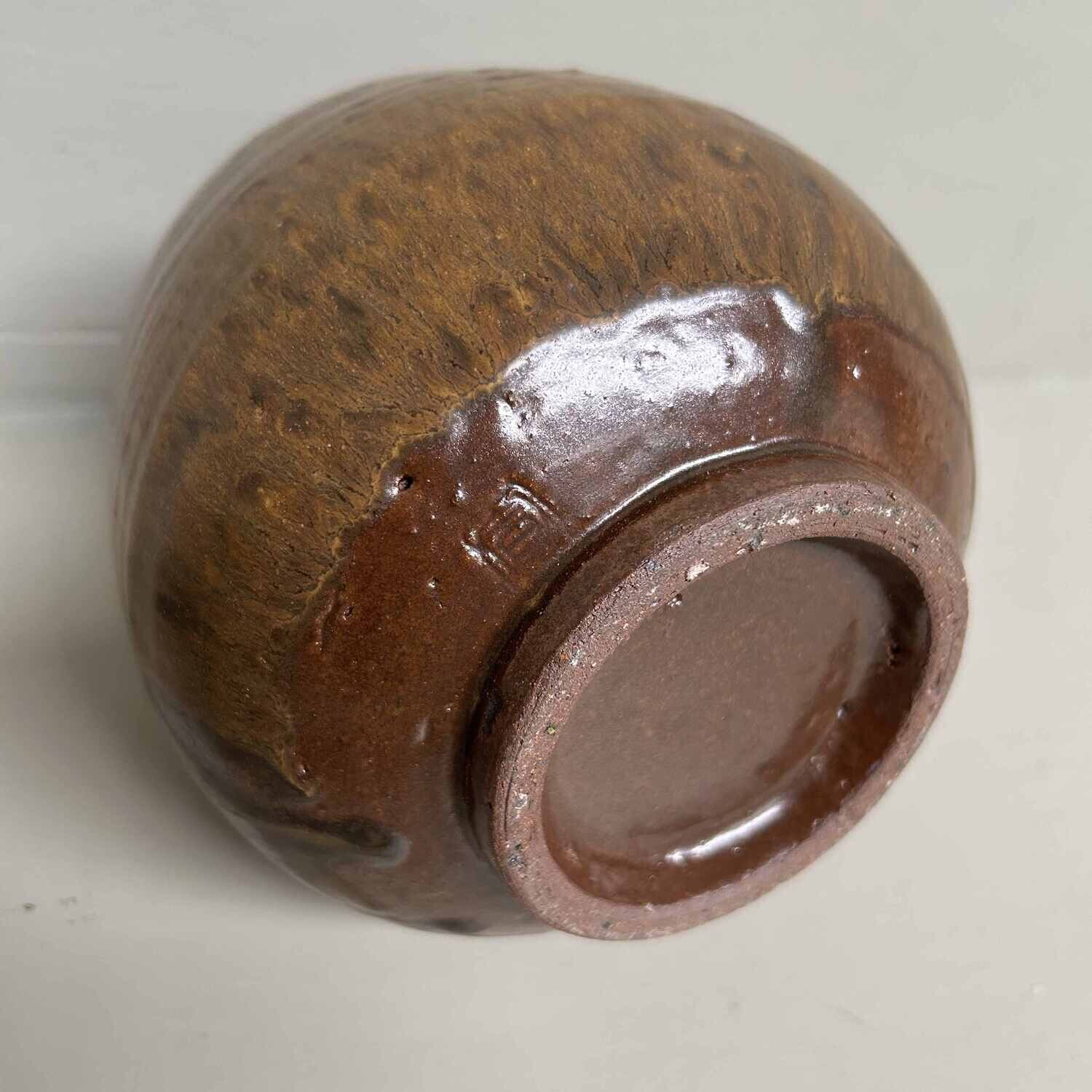 Wood-Fired Ceramic Ikebana Flower Vase, (Hizen) Kuromuta Yaki, Maruta Nobumasa, Japan.