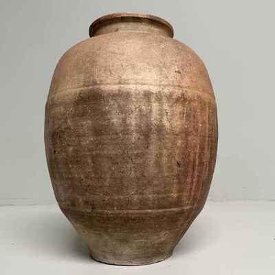 Earthenware Shigaraki Storage Jar, Meiji 明治, Japan.