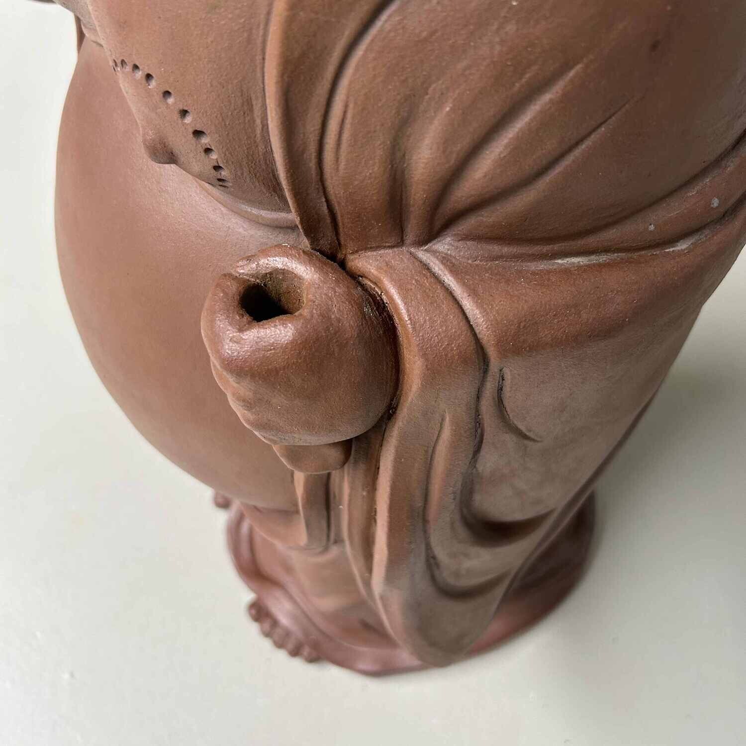 Terracotta Beeld Hotei (布袋) met Karako (唐子), Japan.