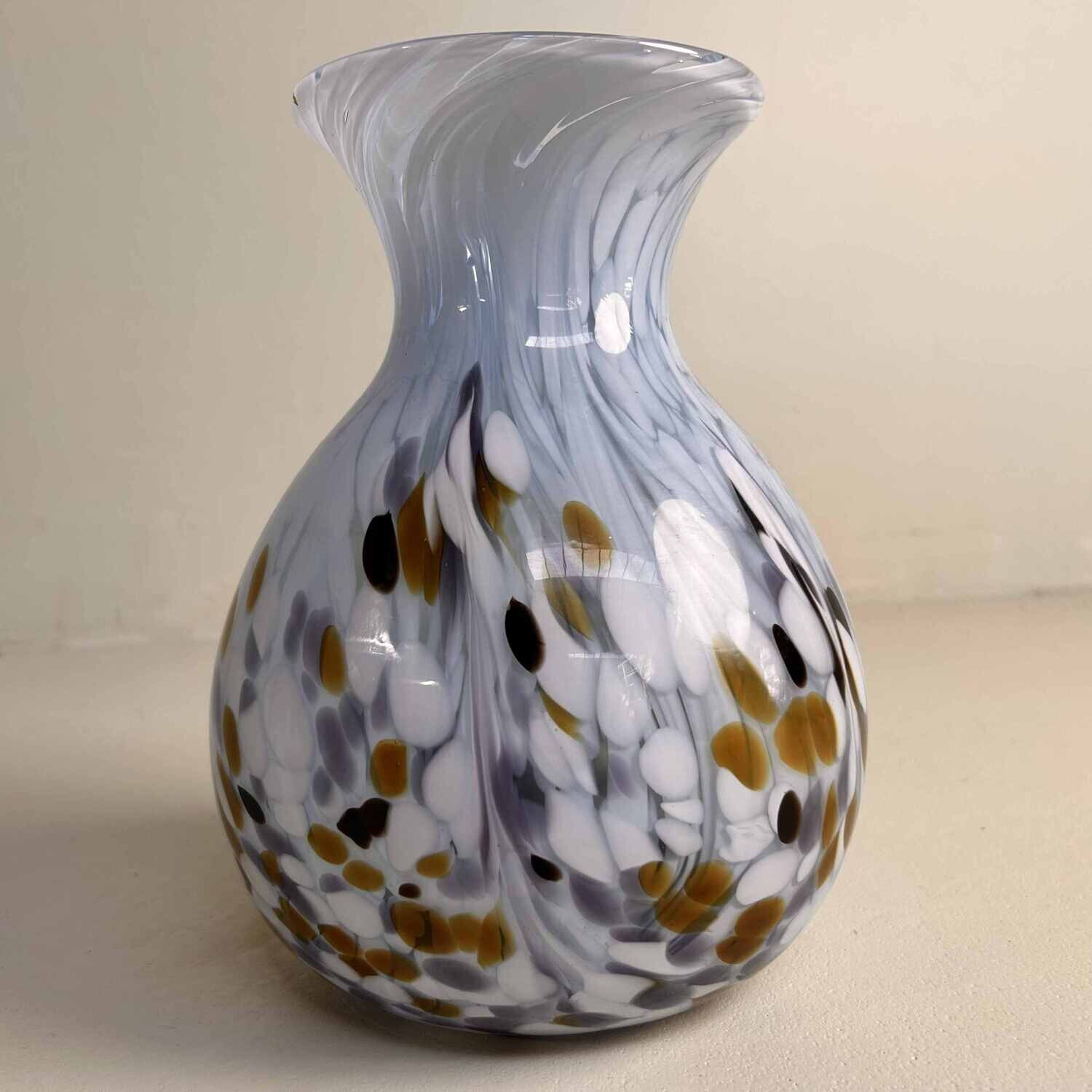 Mid Century Kurata Glass Ikebana Vase, Japan.