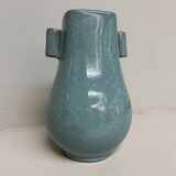 Mid Century Celadon Ikebana Flower Vase, Tachikichi, Japan.