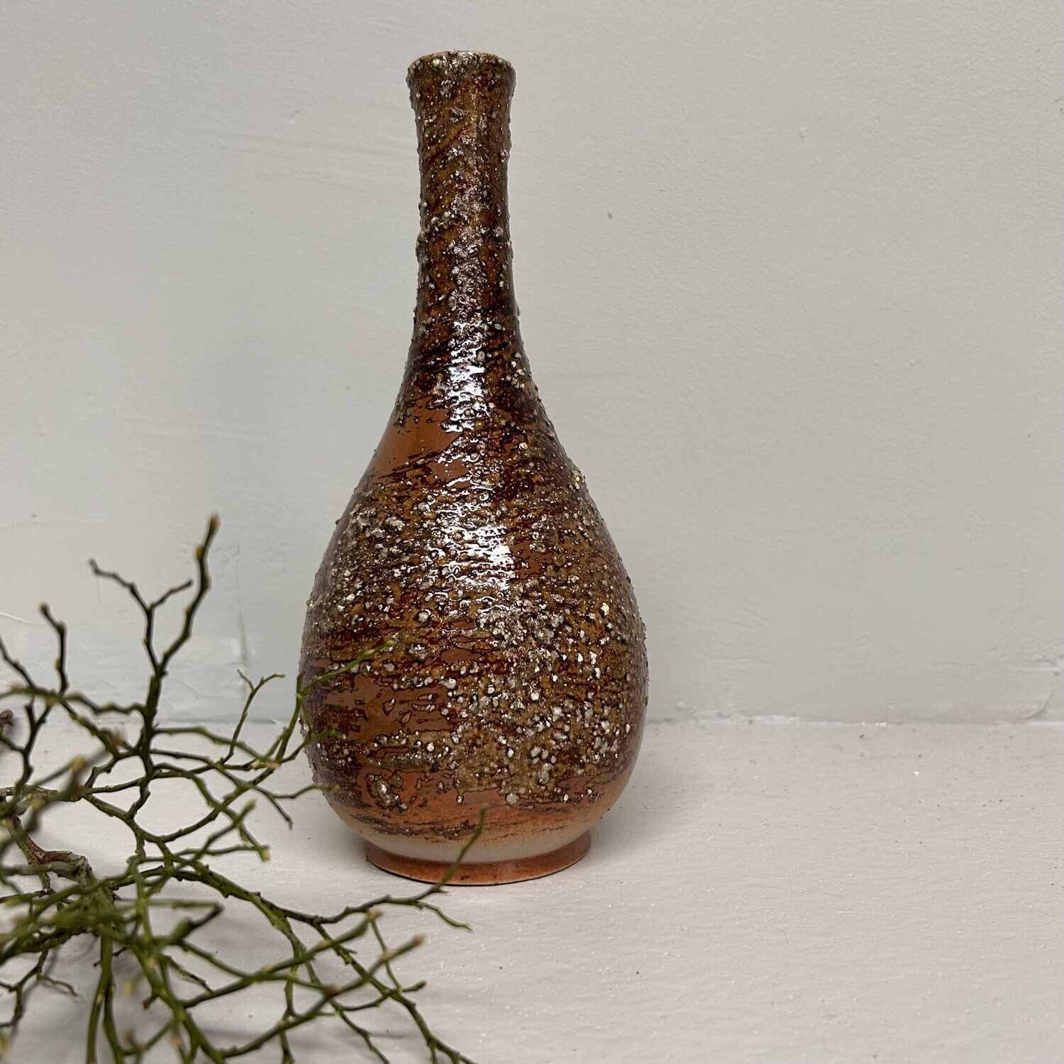 Elegant Shigaraki Ware Ikebana Flower Vase, Japan.