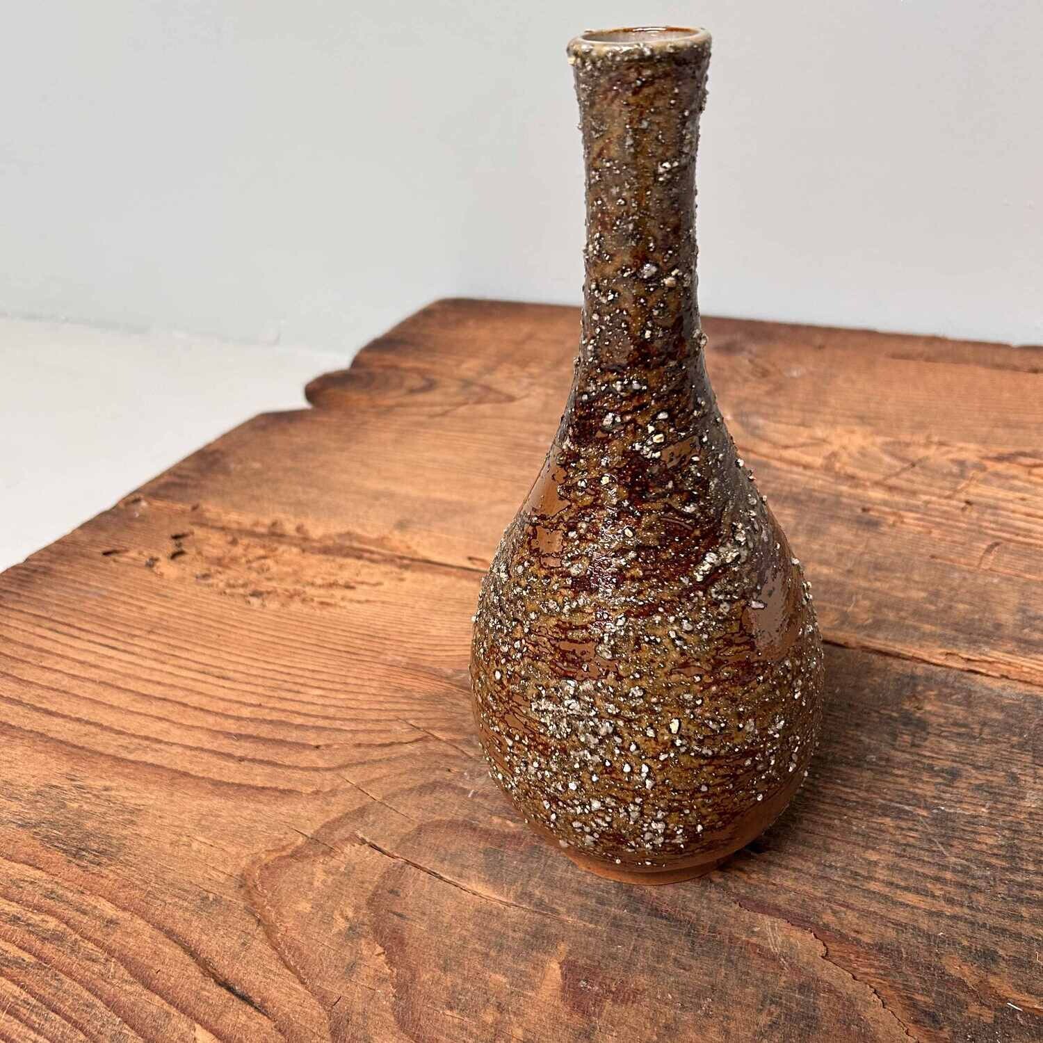 Elegant Shigaraki Ware Ikebana Flower Vase, Japan.