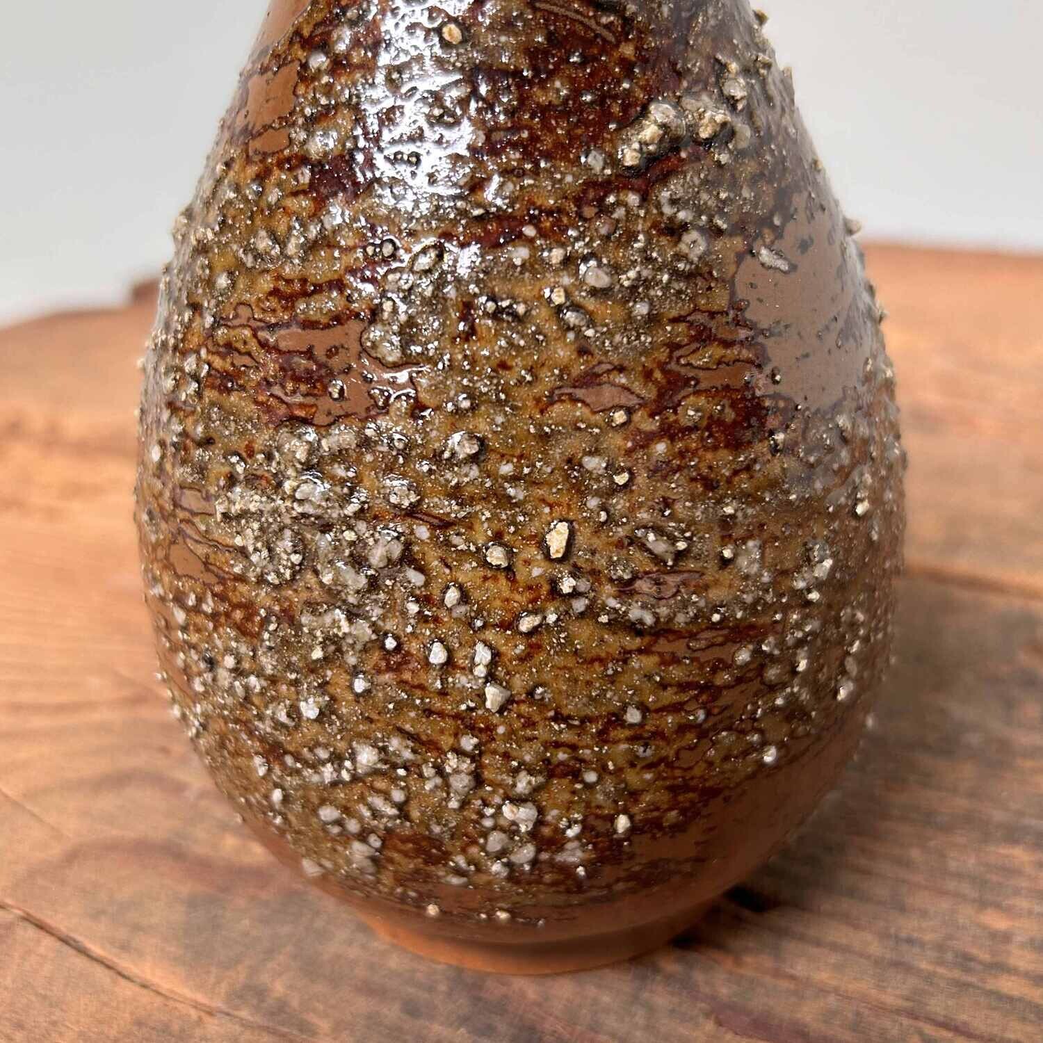 Elegant Shigaraki Ware Ikebana Flower Vase, Japan.